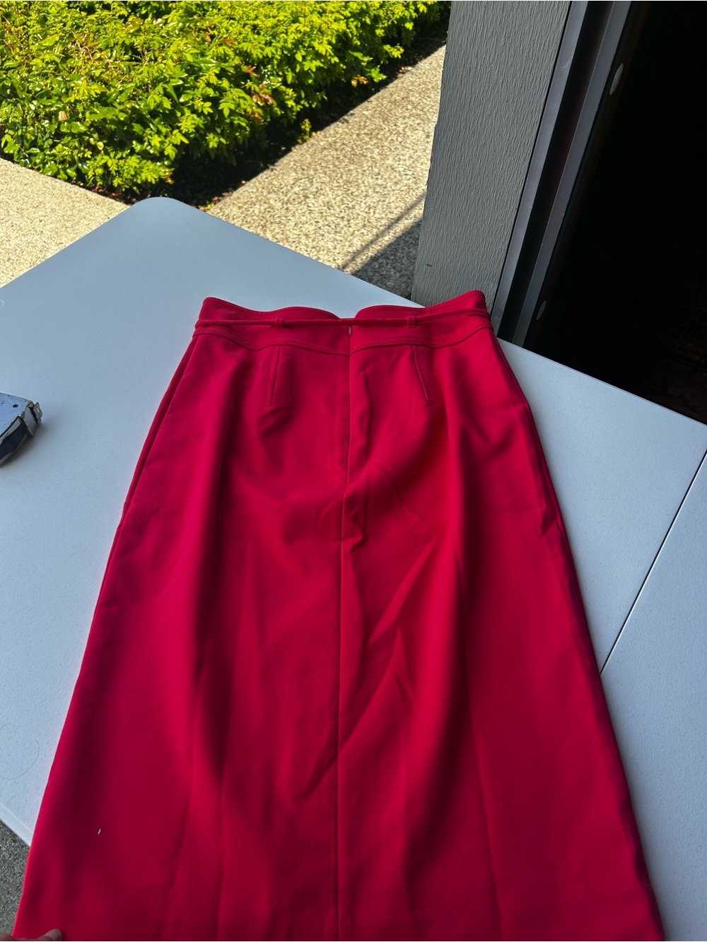 Women’s Red Drawstring Waist Pencil Skirt new - Picture 4 of 9